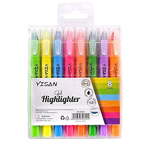 YISAN Bible Highlighters No Bleed Gel Highlighter