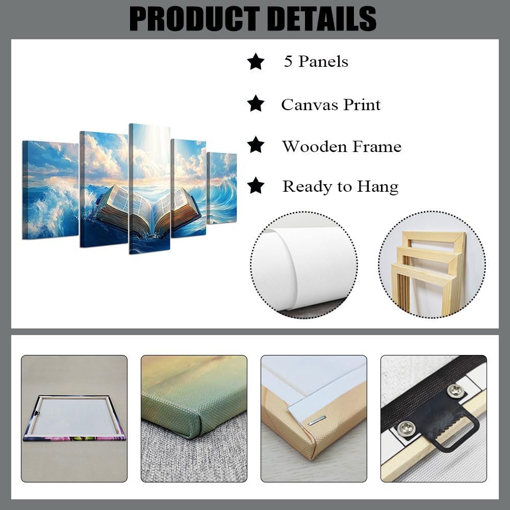 5 Piece Bible Wall Art