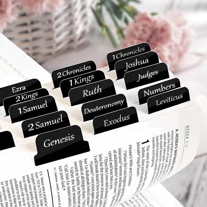 Bible Index Tabs & Metal Bookmark
