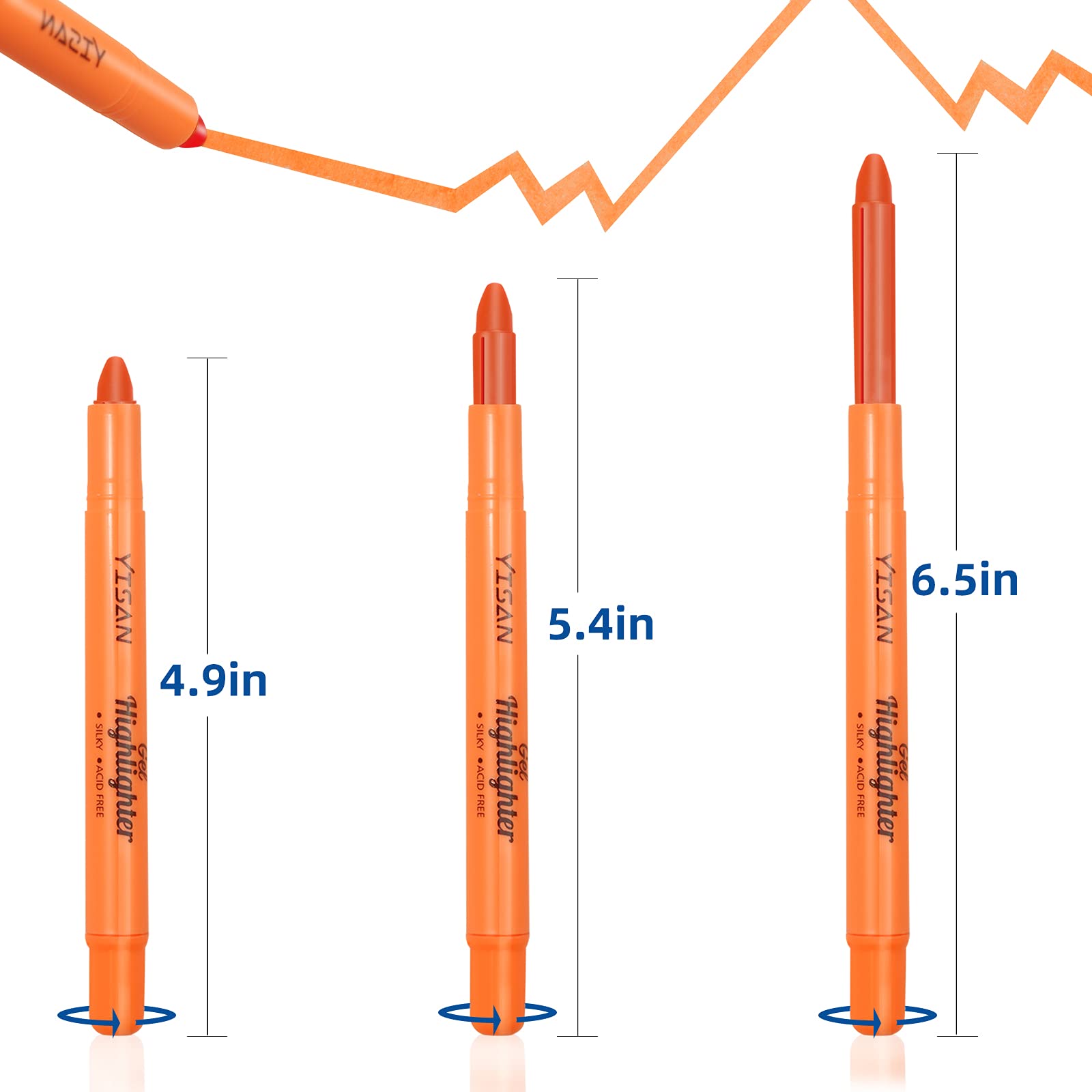 YISAN Bible Highlighters No Bleed Gel Highlighter