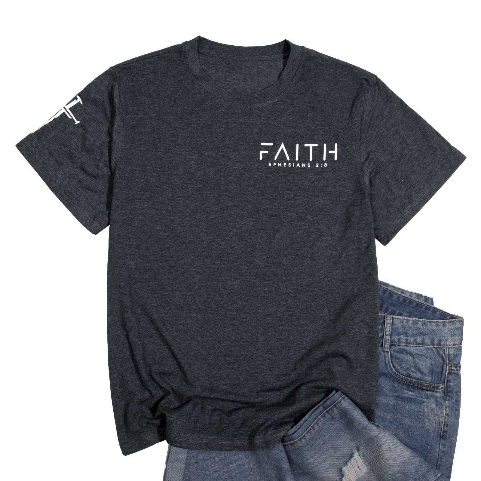 Christian Shirts:Faith Cross Printed T-Shirts