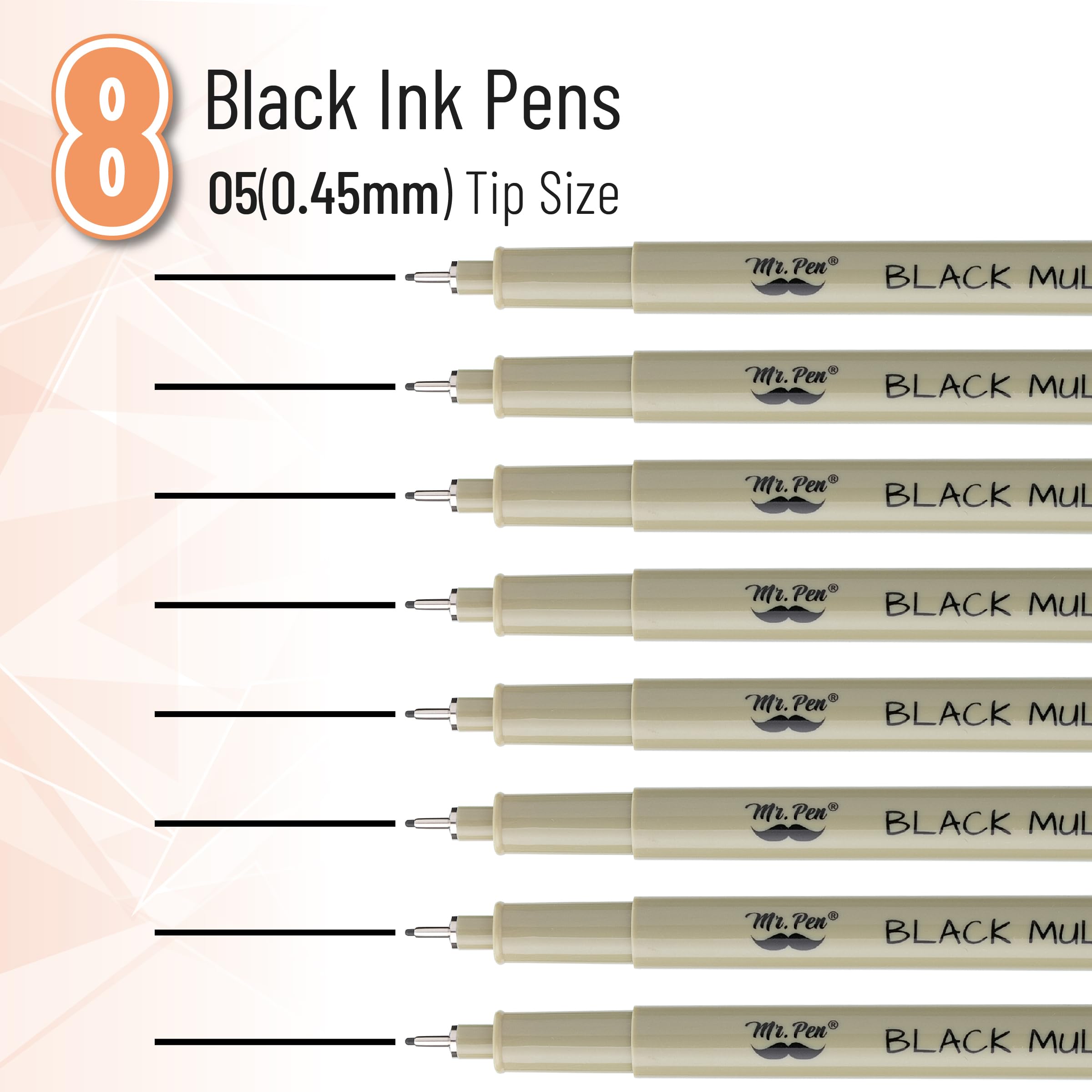 Black Fineliners, 4,8,12 Packs, Bible Pens No Bleed