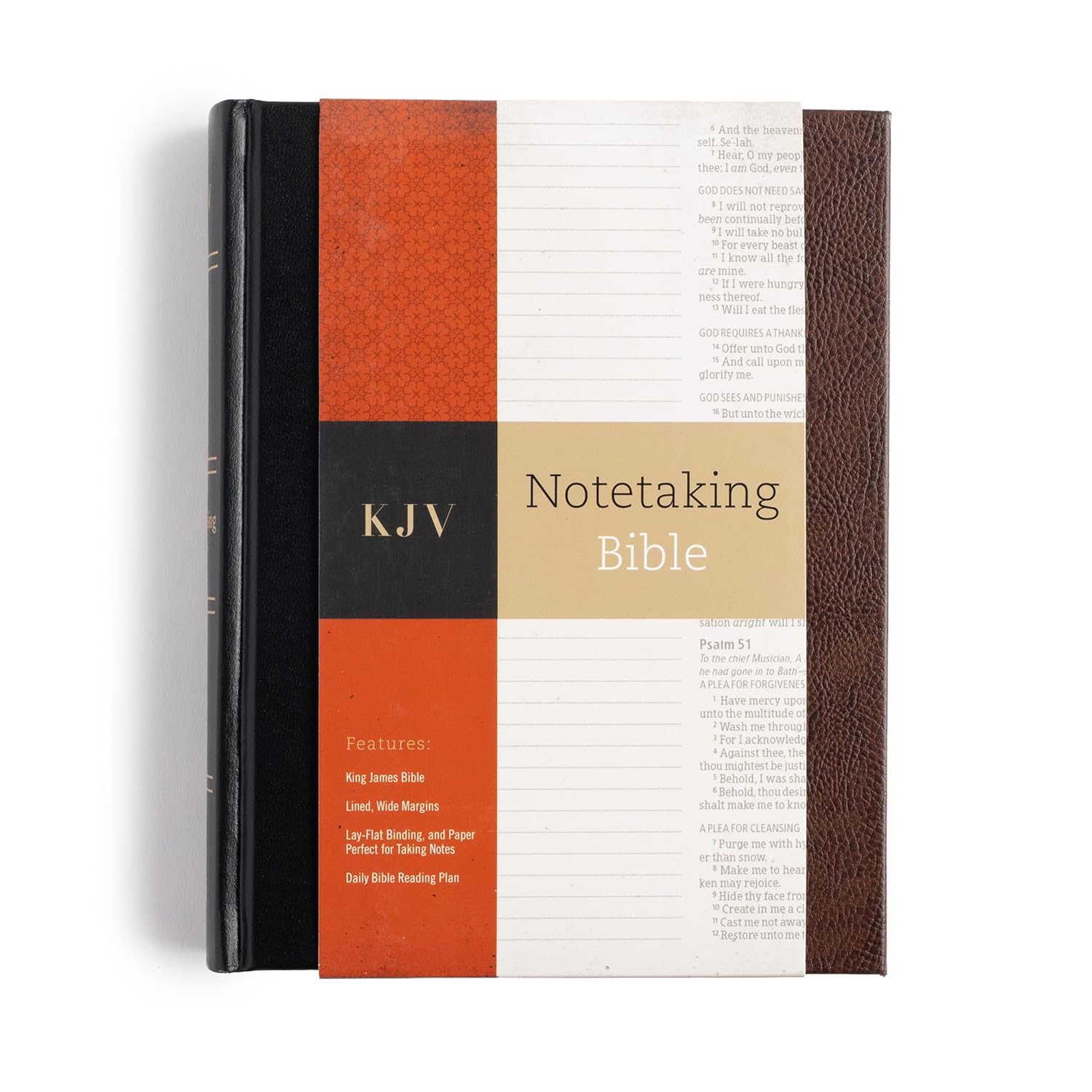 KJV Notetaking Bible, Black/Brown Hardcover