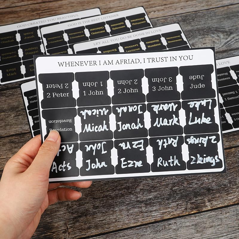 Bible Index Tabs & Metal Bookmark