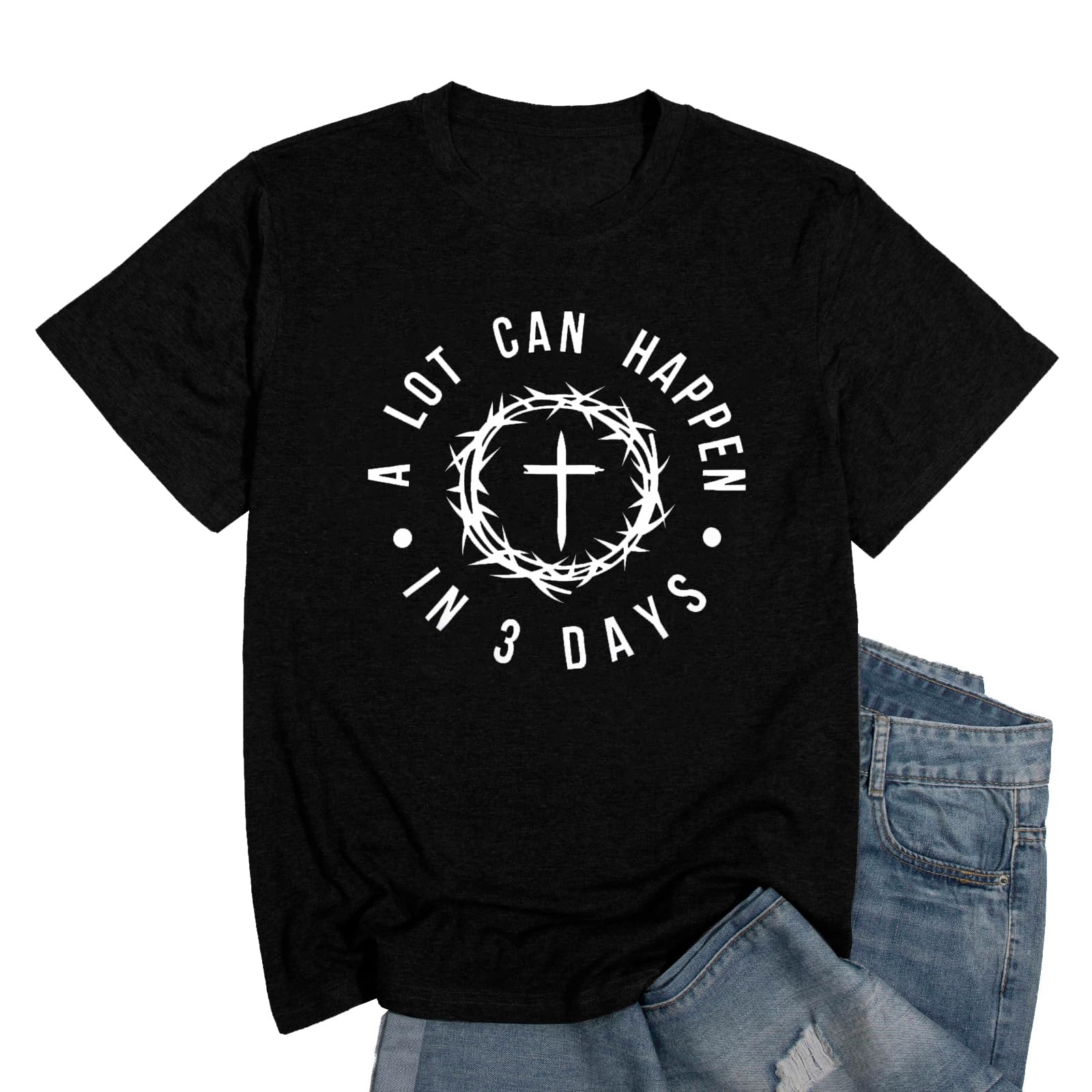 Christian Shirts:Faith Cross Printed T-Shirts