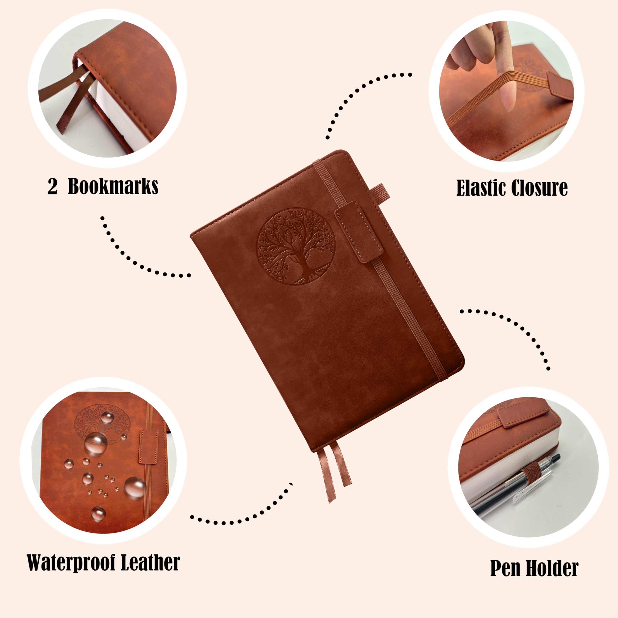 Notebook Journal 2 Pack, A5 Leather Notebooks