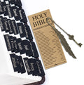 Bible Index Tabs & Metal Bookmark