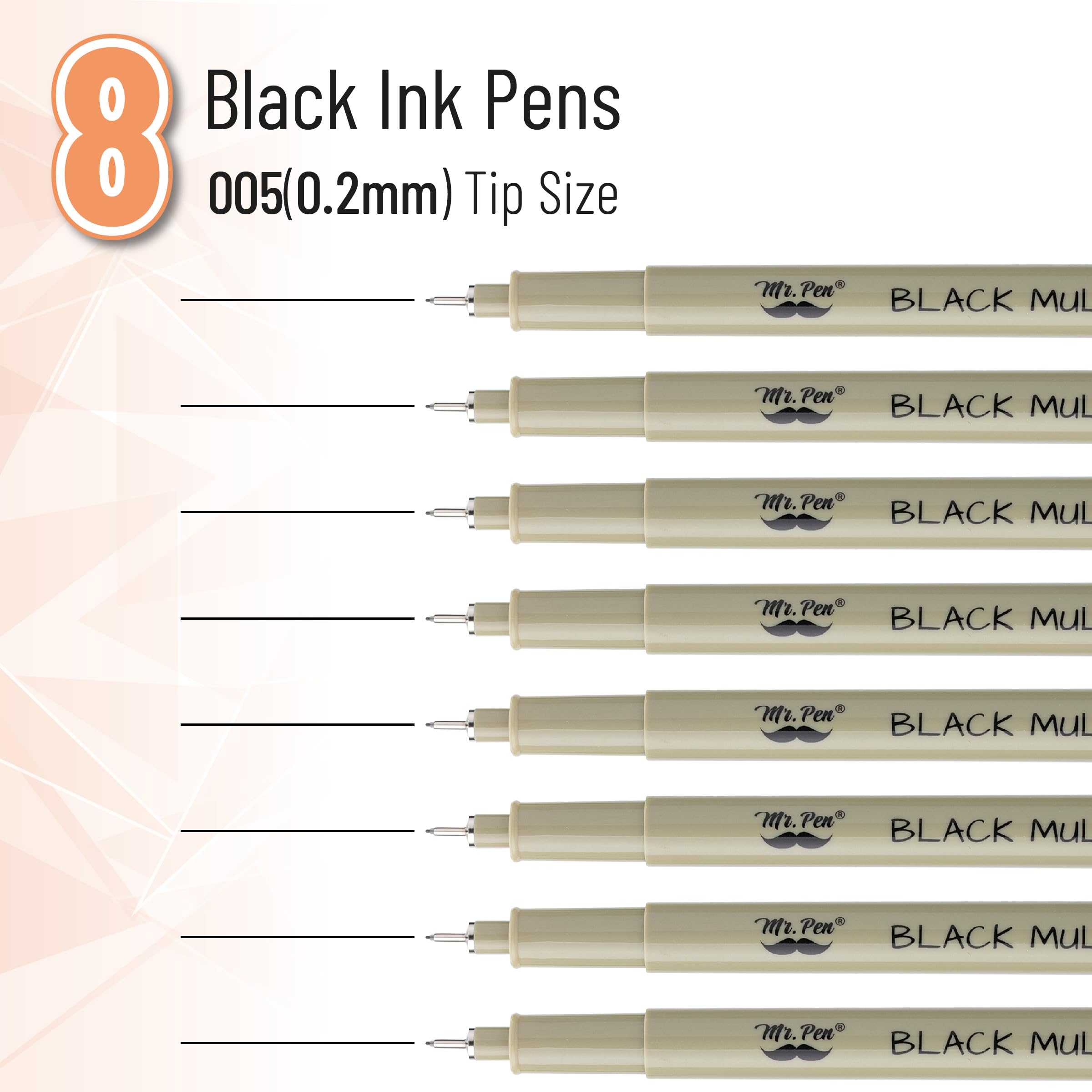 Black Fineliners, 4,8,12 Packs, Bible Pens No Bleed