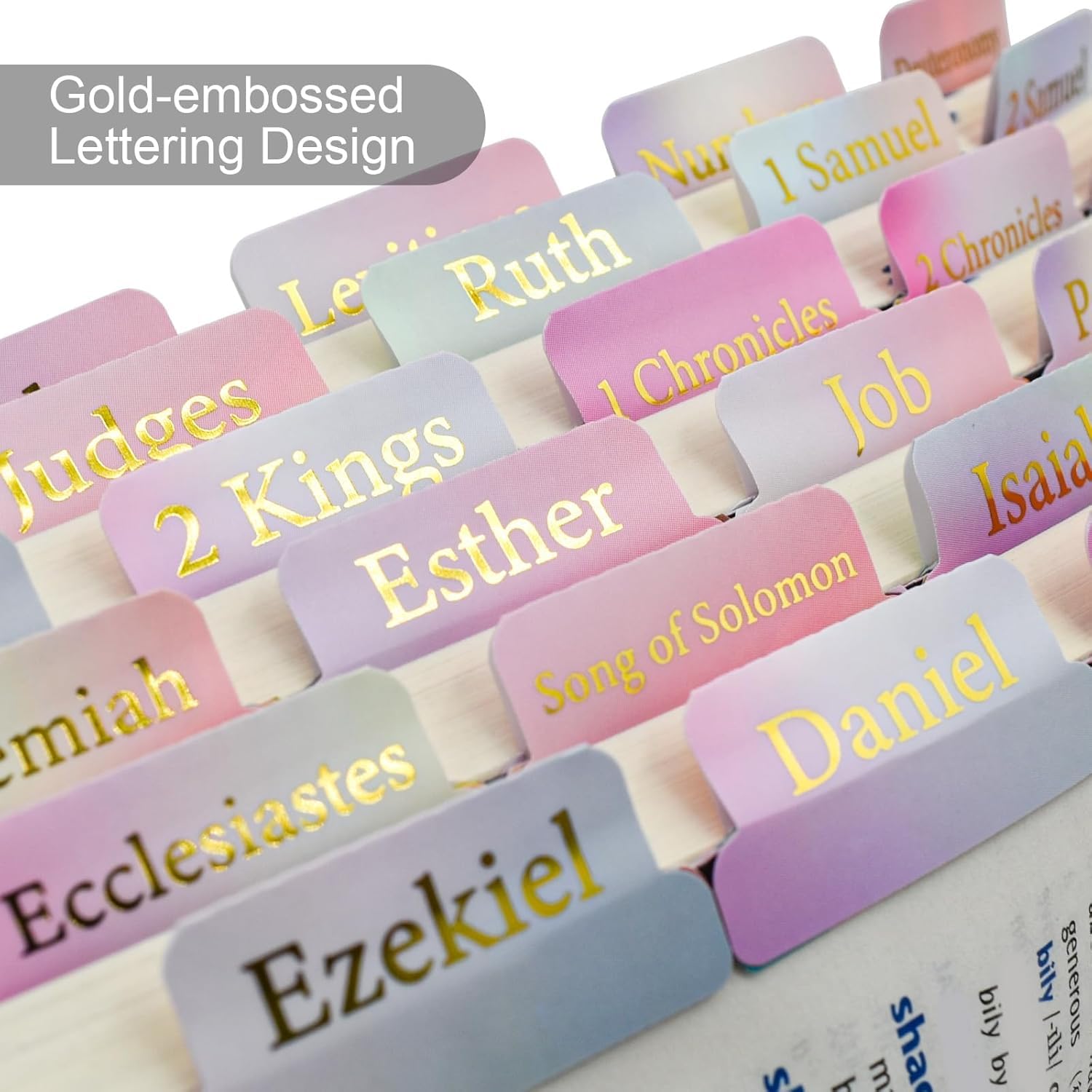 Bible Index Tabs & Metal Bookmark