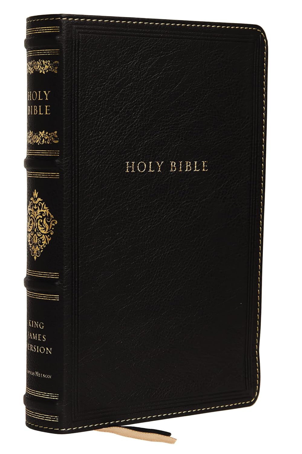 KJV, Personal Size Reference Bible, Genuine Leather, Black