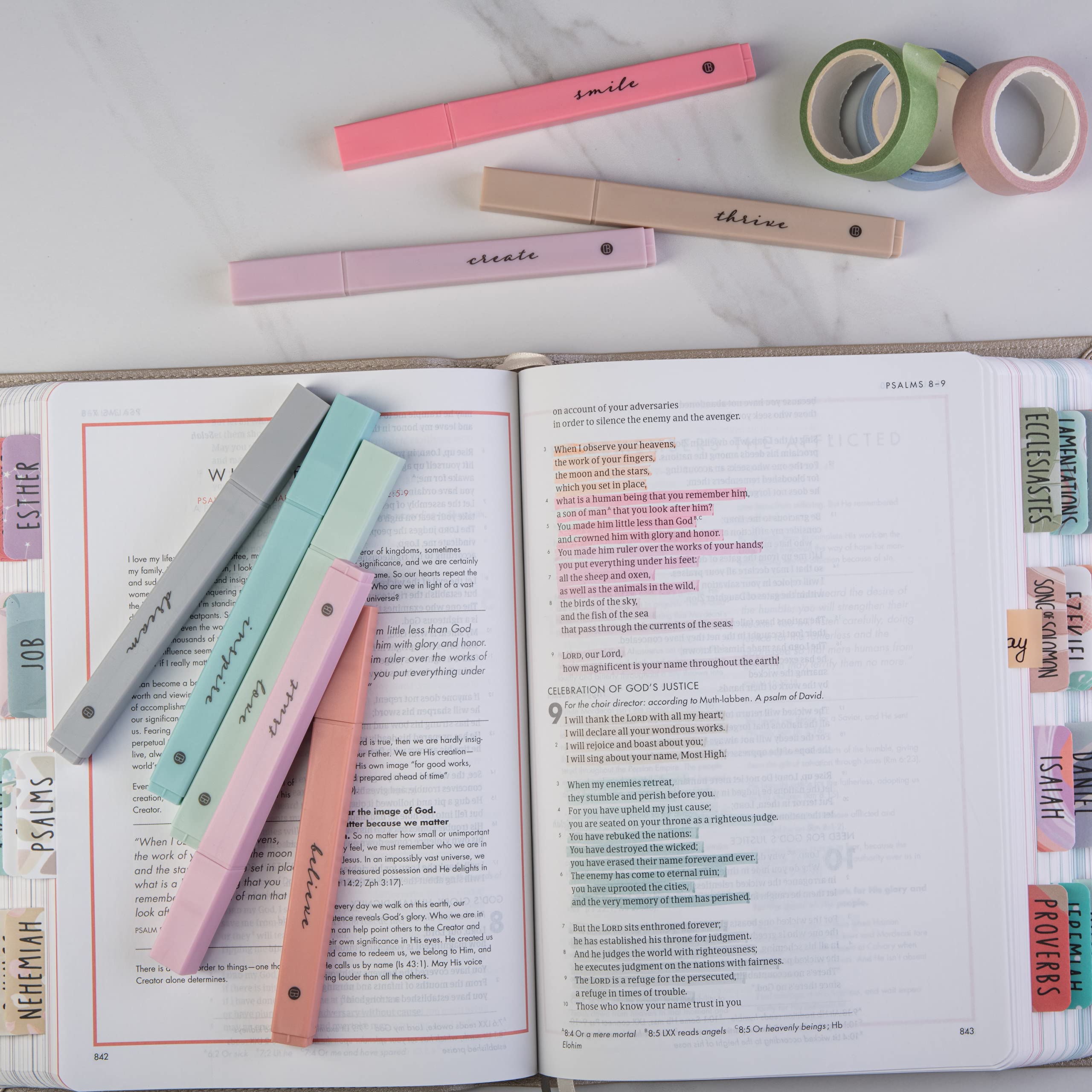 DIVERSEBEE Bible Highlighters with Soft Chisel Tip