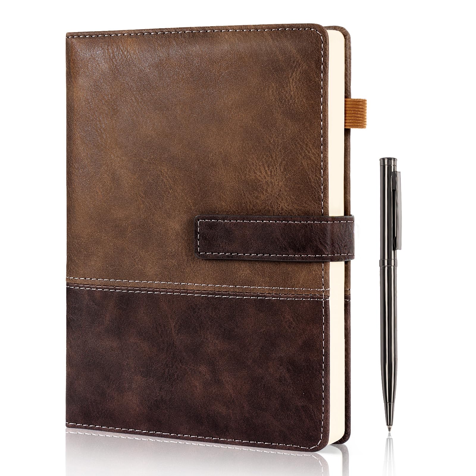 Leather Notebook Journal with Pen, A5