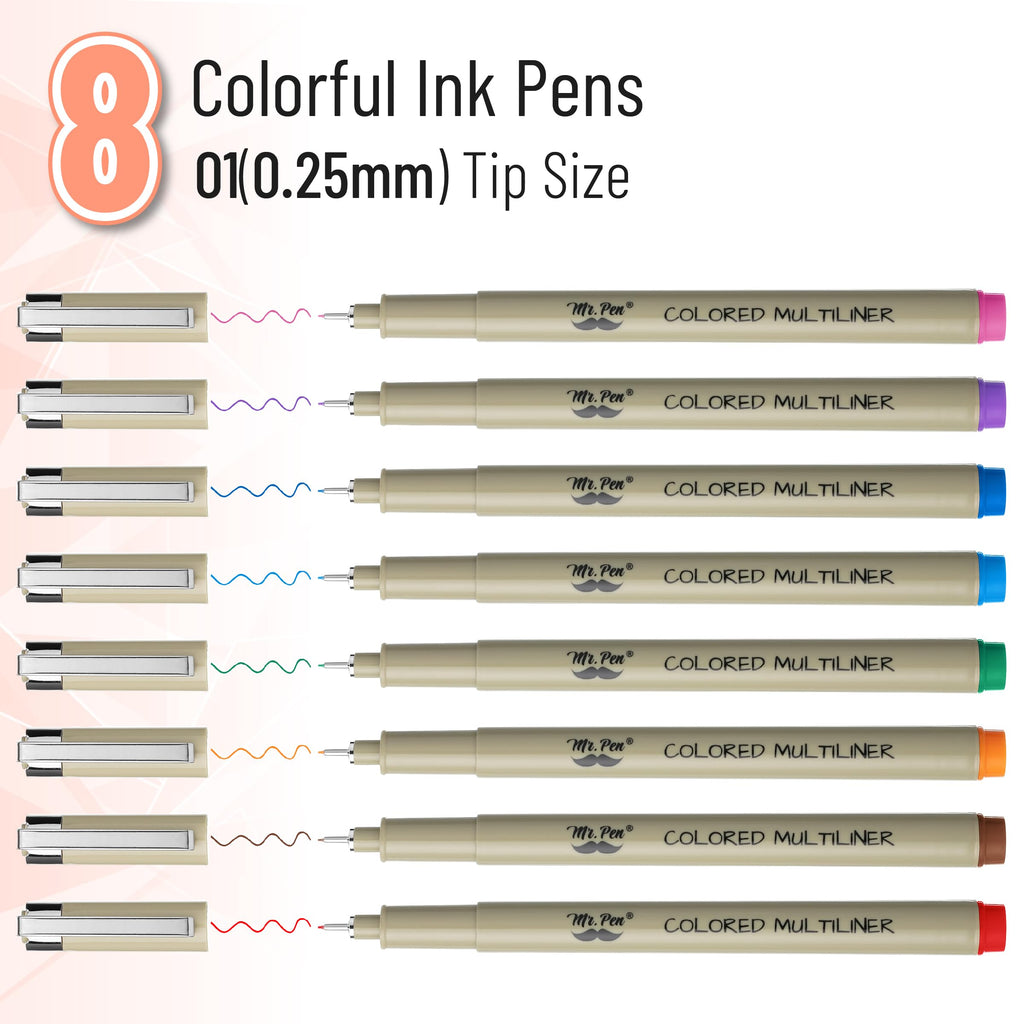 Black Fineliners, 4,8,12 Packs, Bible Pens No Bleed
