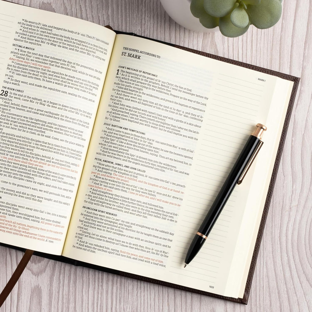 KJV Notetaking Bible, Black/Brown Hardcover