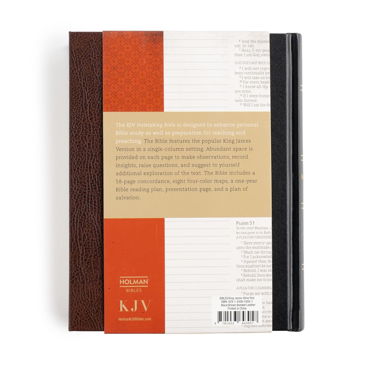 KJV Notetaking Bible, Black/Brown Hardcover