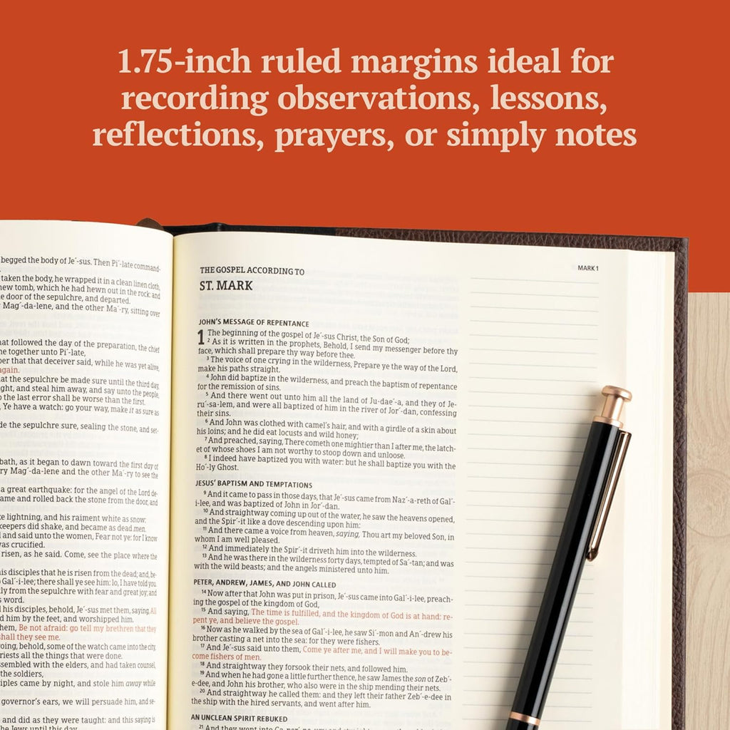KJV Notetaking Bible, Black/Brown Hardcover