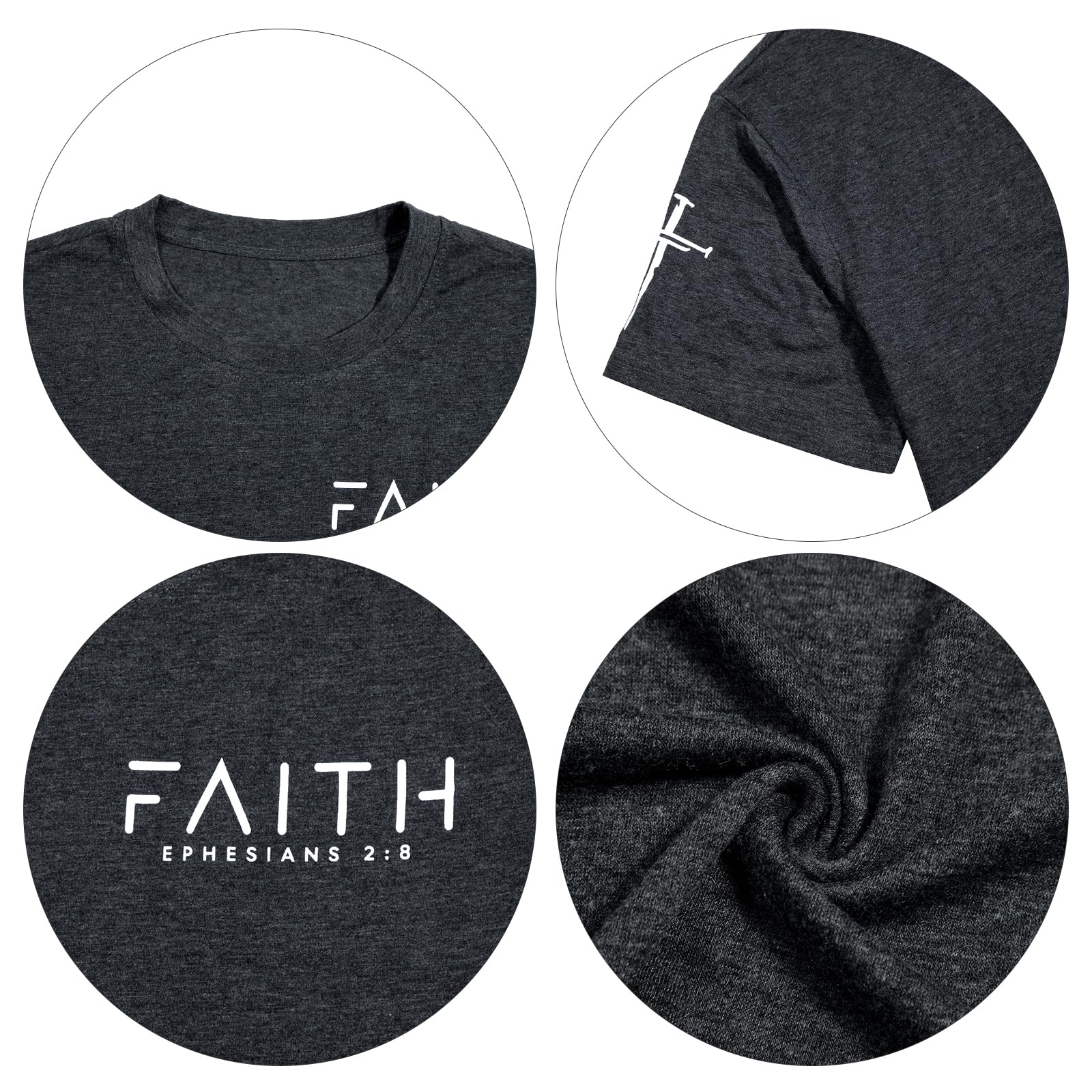 Christian Shirts:Faith Cross Printed T-Shirts