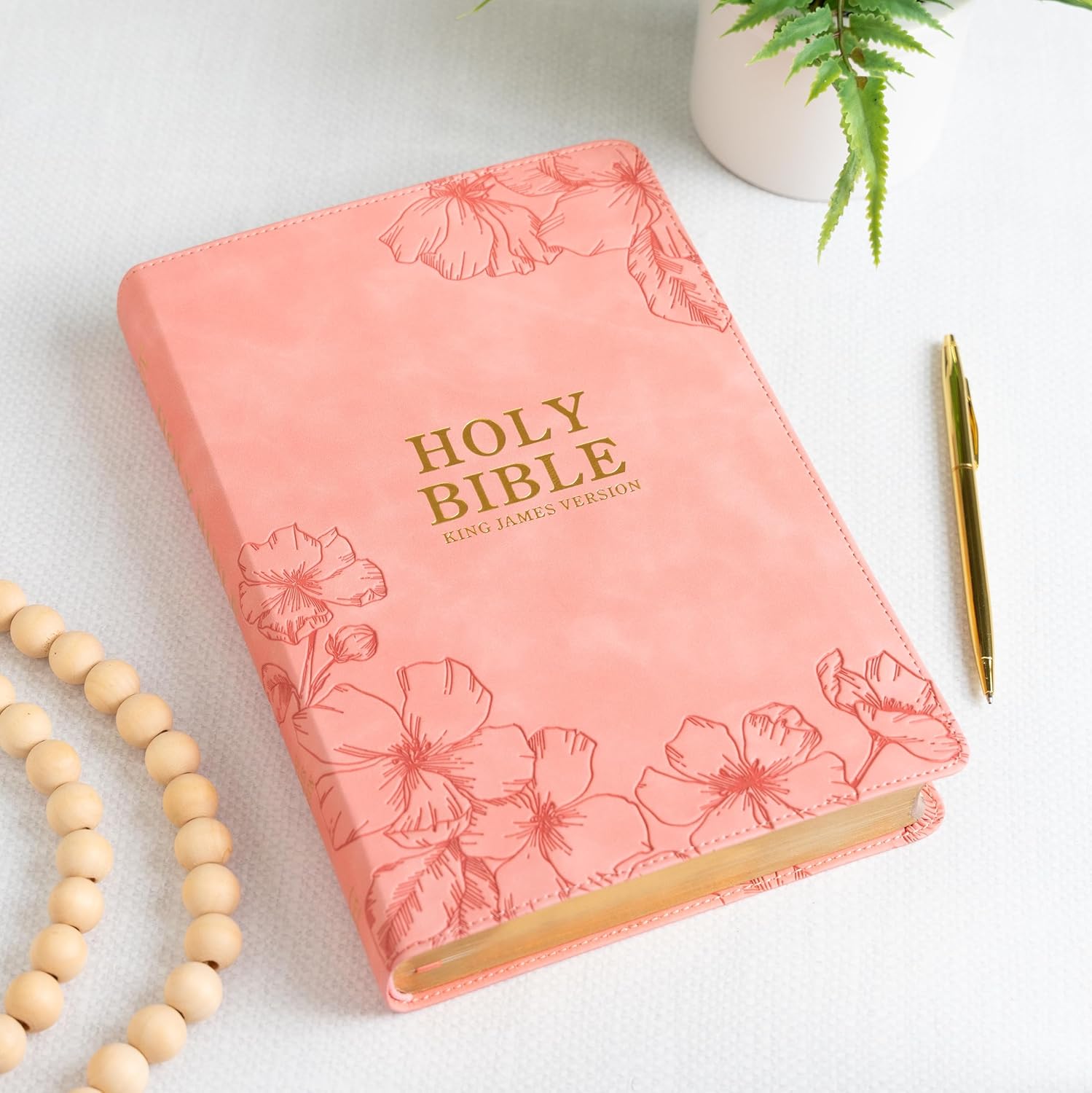 KJV Holy Bible, Giant Print Pink