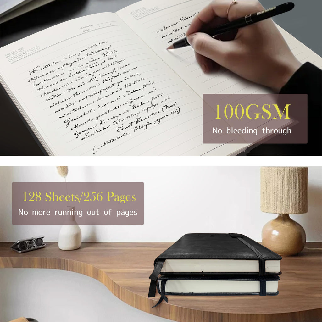 Notebook Journal 2 Pack, A5 Leather Notebooks