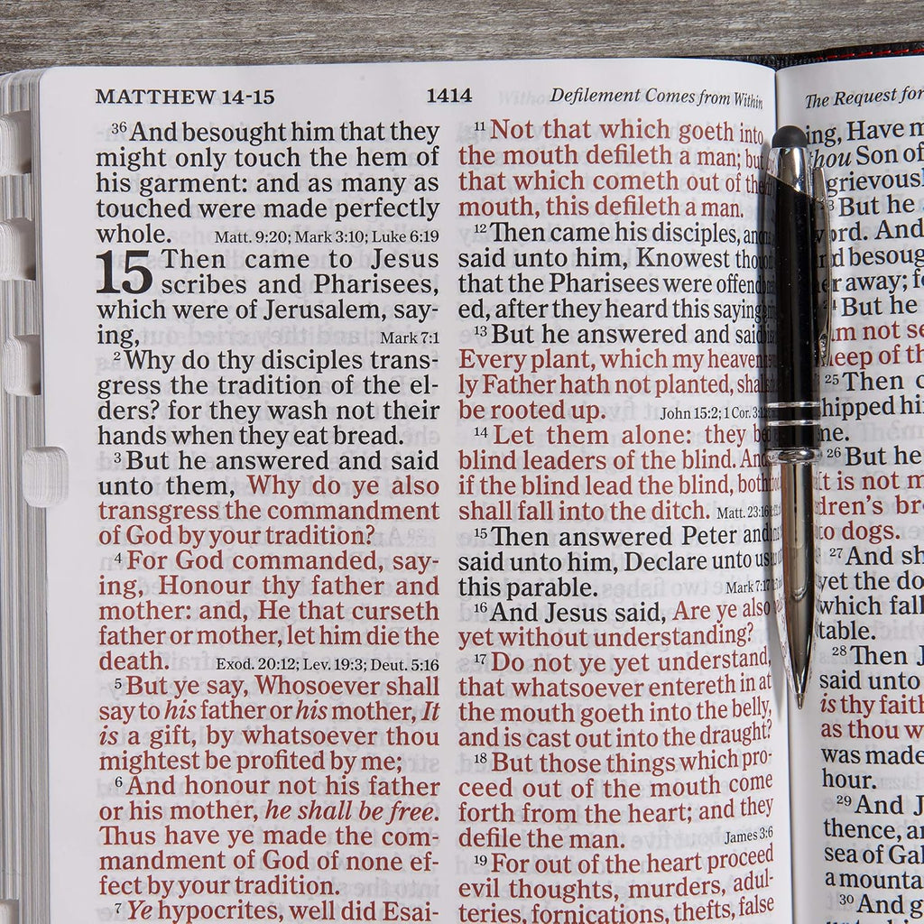 KJV Super Giant Print: Black Genuine Leather Reference Bible
