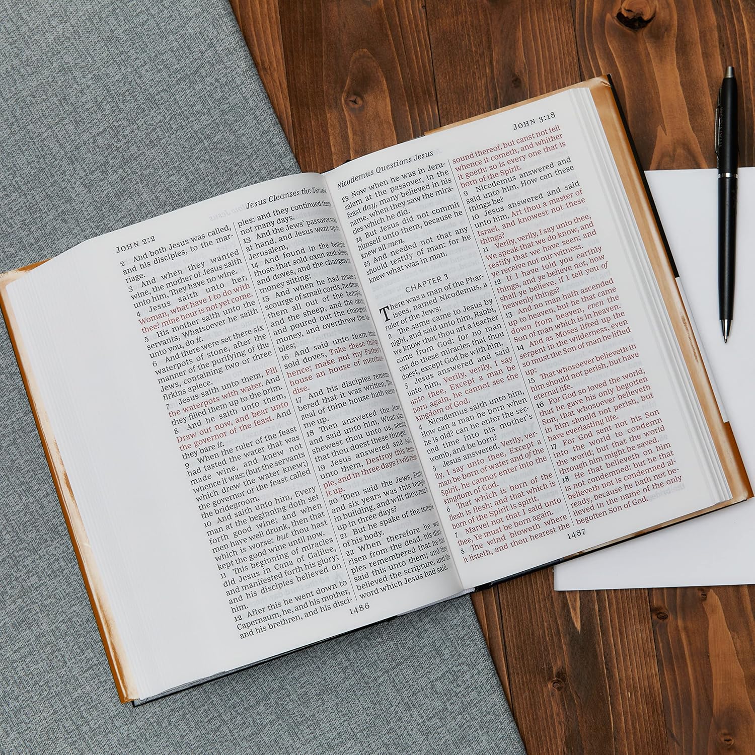 KJV, Large Print, Hardcover, Burgundy, Red Letter
